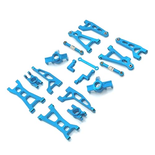 SONHWNGE for Mjx for Hyper Go 16207 16208 16209 16210 H16 Upgrade Teile Metall Gefährdete Teile Set for Rc Auto Aluminium zubehör(Blauw) von SONHWNGE