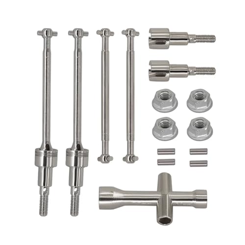 SONHWNGE for SCY 16201 Pro Metall Vorne Hinten Antriebswelle CVD Dogbone Kits Set for 1/16 SCY 16101 16102 16103 Pro antriebswelle RC Teile(Front Rear Set) von SONHWNGE