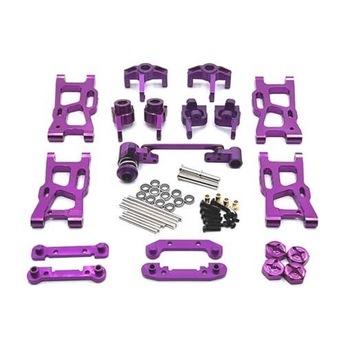 SONHWNGE for WLtoys 124007 124017 124019 144001 144002 for RIaarIo XDKJ-001 006 AM-X12 RC Auto Teile Metall Upgrade und Modifikation Zubehör(Purple) von SONHWNGE