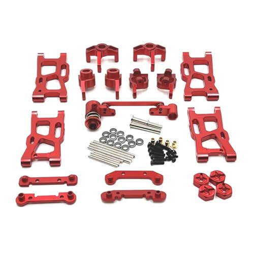 SONHWNGE for WLtoys 124007 124017 124019 144001 144002 for RIaarIo XDKJ-001 006 AM-X12 RC Auto Teile Metall Upgrade und Modifikation Zubehör(Rood) von SONHWNGE