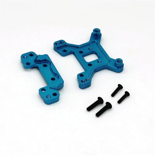 SONHWNGE for WLtoys 124016 124018 1/12 RC 4WD Metall-Upgrade-Teile for die Heck- und Stoßdämpferhalterungen des ferngesteuerten Autos(Sky Blue) von SONHWNGE