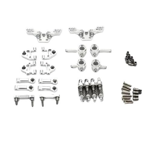 SONHWNGE for WLtoys 284131 284010 284161 K989 K969 1/28 for RC Metallteile Set Lenkbecher Hinterradsitz Schwingarm Stoßdämpferstütze(Metal Accessory Set) von SONHWNGE