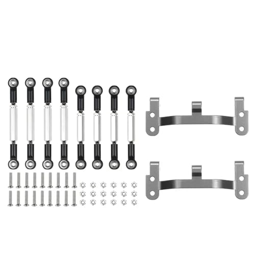 SONHWNGE for WPL B-1 B14 B-24 C14 1/16 RC Auto Ersatzteile Upgrade Metall Zugstange Lenkung Pull Servo Zugstange Basis(Zwart) von SONHWNGE