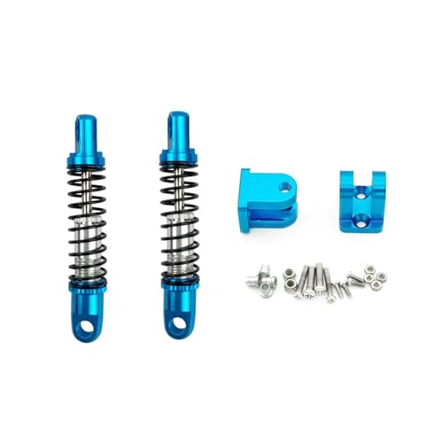 SONHWNGE for WPL D12 D42 Metall Vorne Hinten Stoßdämpfer Dämpfer mit Halterung Festen Sitz RC Auto Upgrades Teile Zubehör(2pcs Front Blue) von SONHWNGE