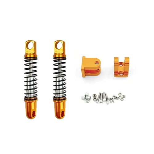 SONHWNGE for WPL D12 D42 Metall Vorne Hinten Stoßdämpfer Dämpfer mit Halterung Festen Sitz RC Auto Upgrades Teile Zubehör(2pcs Front Yellow) von SONHWNGE