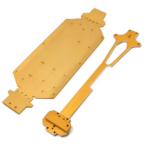 SONHWNGE for Wltoys 124019 124018 124016 124017 1/12 Metallchassis Körperrahmen Board & Zweite Boden Komponenten Upgrade(Gold) von SONHWNGE