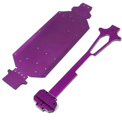 SONHWNGE for Wltoys 124019 124018 124016 124017 1/12 Metallchassis Körperrahmen Board & Zweite Boden Komponenten Upgrade(Purple) von SONHWNGE