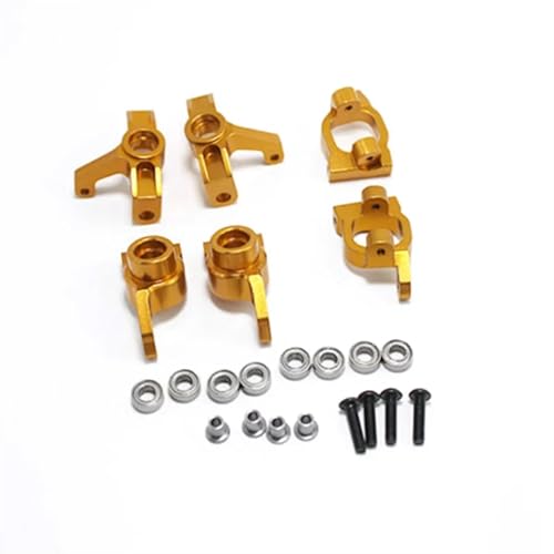 SONHWNGE for Wltoys 144001 144002 144010 124007 124008 124016 124017 124018 124019 Metall Lenkblöcke C-Hub Träger RC Auto Teile(Yellow) von SONHWNGE