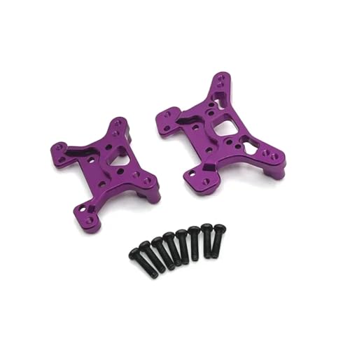 SONHWNGE for Wltoys 144001 144010 144016 144018 124017 124019 124007 124008 124010 Metall Vorne Hinten Shock Tower Platte RC Auto Upgrade Teile(Purple) von SONHWNGE