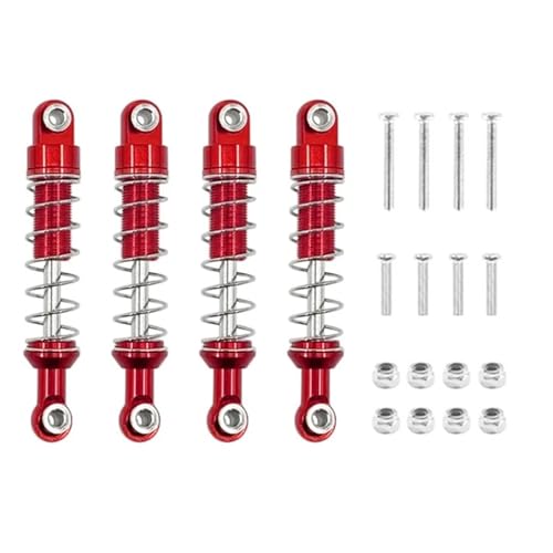 SONHWNGE for Wltoys 184011 A959 A959-B A949 A969 A979 K929 Metall Stoßdämpfer Dämpfer 1/18 RC Auto Upgrades Teile Zubehör(Rood) von SONHWNGE