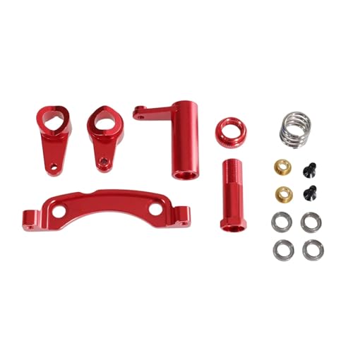 SONHWNGE for ZD Racing DBX-10 10427S 9106S 1/10 RC Auto Lenkung aus Metallteilen for ferngesteuerte Autos Teile Zubehör(Rood) von SONHWNGE