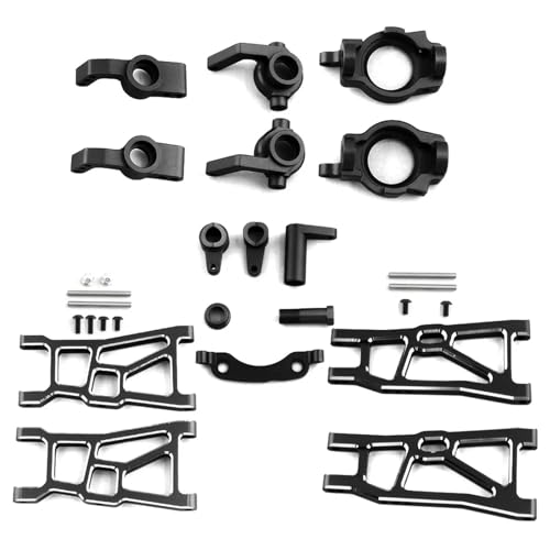 SONHWNGE for ZD Racing DBX-10 DBX10 Metall Upgrade Teile Kit Suspension Arm Lenkung Block 1/10 RC Auto Upgrade Zubehör(Zwart) von SONHWNGE