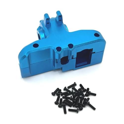 for MJX for Hyper Go 14209 14210 Metall Hinten Getriebe Gehäuse Getriebe Differential Fall 1/14 RC Auto Upgrade Teile Zubehör(Blauw) von SONHWNGE