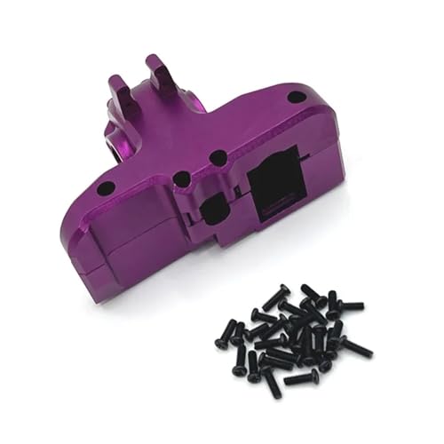 for MJX for Hyper Go 14209 14210 Metall Hinten Getriebe Gehäuse Getriebe Differential Fall 1/14 RC Auto Upgrade Teile Zubehör(Purple) von SONHWNGE