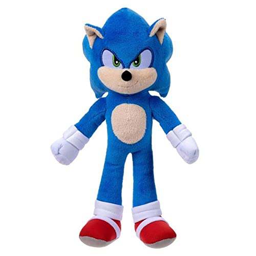 Jakks Pacific Sonic 2 Movie - 9" Basic Plush Sonic, Weiß von SONIC THE HEDGEHOG