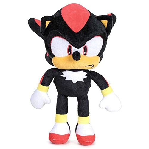 SEGA - Plüschtier Shadow Sonic Soft 30cm, Mehrfarbig (19950) von SONIC THE HEDGEHOG