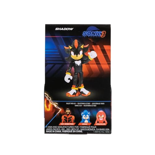 SONIC THE HEDGEHOG 3 – Figur mit Gelenken, 6,3 cm – Figur Shadow von SONIC THE HEDGEHOG