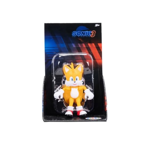 SONIC THE HEDGEHOG 3 – Figur mit Gelenken, 6,3 cm – Figur Tails von SONIC THE HEDGEHOG