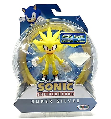 SONIC THE HEDGEHOG 4 - Sammlung beweglicher Actionfiguren. Wähle eine Figur aus Supersilber mit weißem Smaragd. von SONIC THE HEDGEHOG