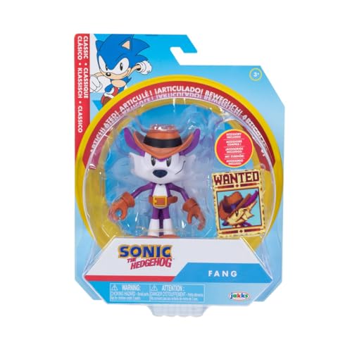 SONIC THE HEDGEHOG - Figur mit Gelenken, 10,2 cm – Figur Fang von SONIC THE HEDGEHOG