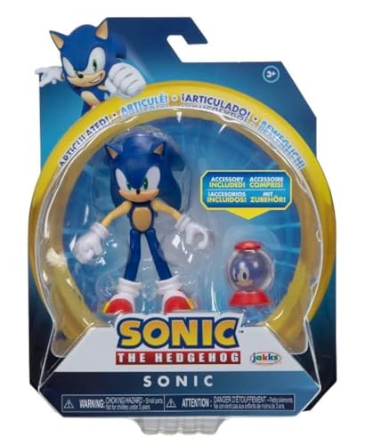 Sonic The Hedgehog 10,2 cm bewegliche Actionfiguren-Sammlung (Figur wählen) (Sonic 2.0), 4 Inch von SONIC THE HEDGEHOG