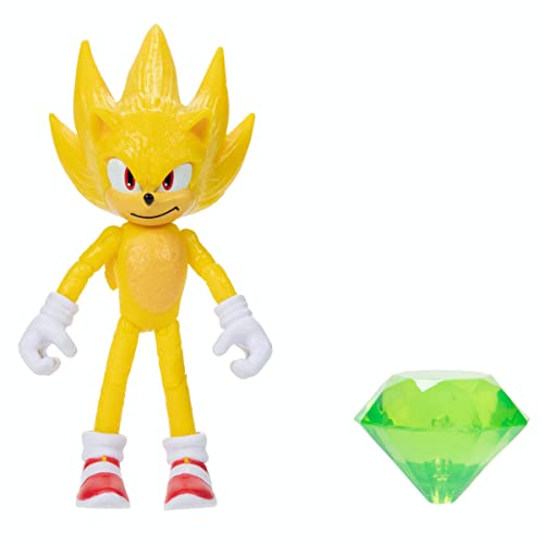 Sonic The Hedgehog 2 Movie – 41497 – Figur mit Gelenken, 10 cm – Figur Super mit Smaragd von SONIC THE HEDGEHOG