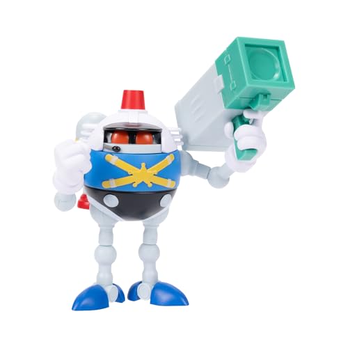 Sonic the Hedgehog 10,2 cm schwere Eggrobo-Actionfigur mit Blaster-Zubehör, ab 3 Jahren (offiziell lizenziert von Sega) von SONIC THE HEDGEHOG