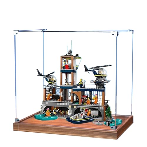 Acryl-Vitrine für Lego 60419 Gefängnisinsel, staubdichte Box, Aufbewahrungsbox, transparente Box, Displaybox kompatibel mit Lego 60419 (nur Hülle, kein Modell (Option 2) von SONNIES