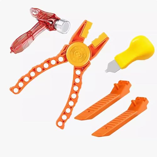 Bausteine Werkzeug Kit, Ziegeltrenner Werkzeuge Kompatibel mit Lego, Ziegeltrenner, Multi-Use Hammer, Fingergriffe, Blockzange (4 Stück A) von SONNIES