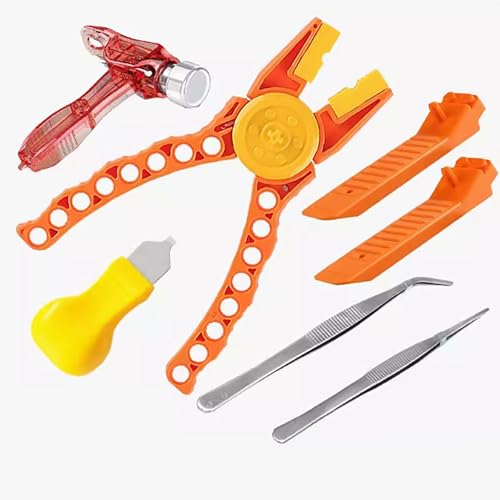 Bausteine Werkzeug Kit, Ziegeltrenner Werkzeuge Kompatibel mit Lego, Ziegeltrenner, Multi-Use Hammer, Fingergriffe, Blockzange (5 Stück B) von SONNIES