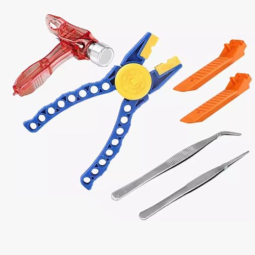 Bausteine Werkzeug Kit, Ziegeltrennwerkzeuge Kompatibel mit Lego, Ziegeltrenner, Mehrzweckhammer, Fingergriffe, Blockzange (Option 2) von SONNIES