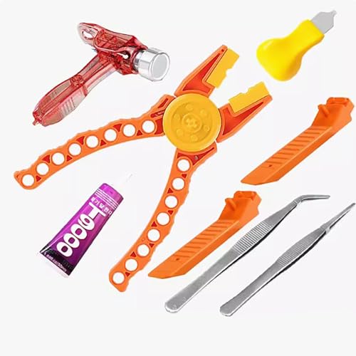 Bausteine Werkzeug Kit, Ziegeltrennwerkzeuge Kompatibel mit Lego, Ziegeltrenner, Multi-Use Hammer, Fingergriffe, Blockzange (6 Stück) von SONNIES