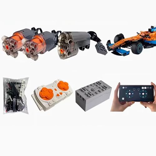Fernsteuerung & Motor Upgrade Kit für Lego 42141 F1 Racing Power Engine PDF-Anleitung Erwachsene Geschenke Kompatibel mit Lego 42141 (Modell nicht enthalten) (Schwarze Version) von SONNIES
