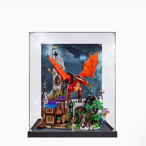 Staubdichte Acryl-Displaybox Kompatibel mit Lego 21348 Dungeons & Dragons Vitrine, Staubdichte Box, Aufbewahrungsbox, Displaybox (nur Displaybox) (Option 2 Paited) von SONNIES