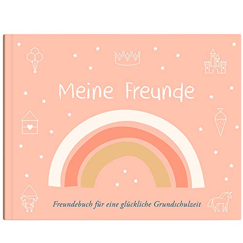 SONNTAGSKINDER Freundebuch - Freundschaftsbuch für Einschulung & Grundschule - Erinnerungsalbum für Mädchen & Jungen - Kinderfreundebuch von SONNTAGSKINDER