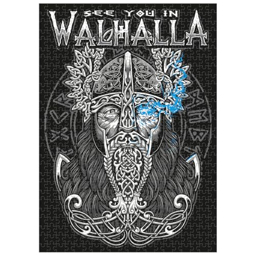 Puzzle 1000 Teile mit Poster See You in Walhalla 50 x 70 cm Wikinger Motive von SONS OF ODIN