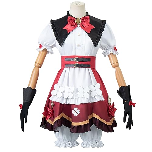 SOOYOOYOO Genshin Impact Cosplay Klee Kostüm Spiel Charaktere Outfits Halloween Anzug Full Set für Weiblich von SOOYOOYOO