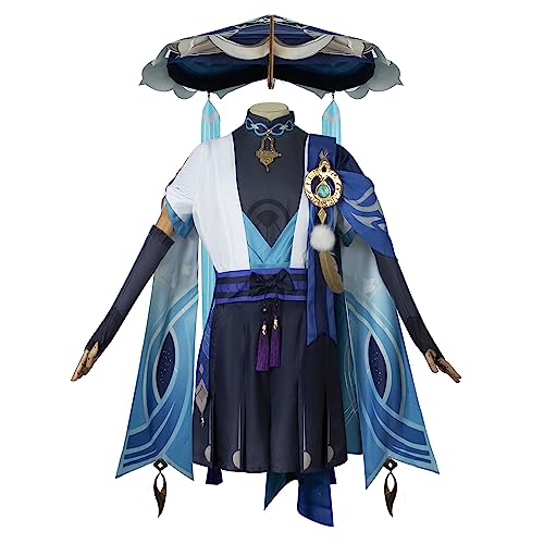 SOOYOOYOO Genshin Impact Cosplay Wanderer Kostüm Spiel Charaktere Outfits Halloween Anzug Full Set für Unisex von SOOYOOYOO