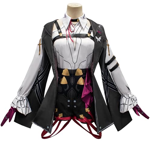 SOOYOOYOO Honkai Star Rail Cosplay Kafka Costume Anime Charaktere Halloween Outfits Komplettes Set für Unisex von SOOYOOYOO