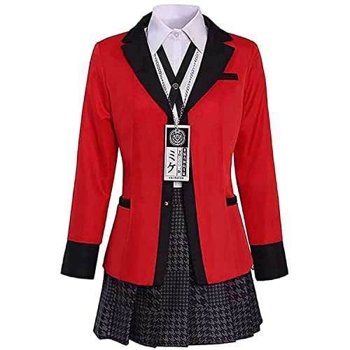 SOOYOOYOO Kakegurui Cosplay Jabami Yumeko Kostüm Halloween Anzug Full Set für Unisex von SOOYOOYOO