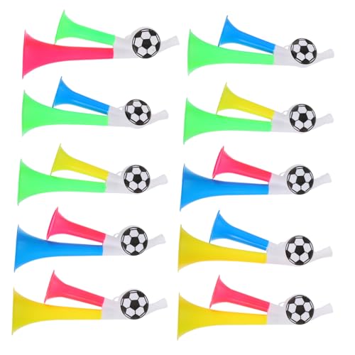 SOPOTUTU 10 Stück Teiliges Laute Fußball Doppelrohr Handheld Cheerleading Horn für Sportevents Party Fanfare -Requisiten SOPOTUTU 10 Stück Teiliges Laute Fußball Doppelrohr Handheld Cheerleading Horn für Sportevents Party Fanfare -Requisiten von SOPOTUTU