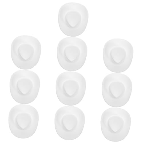 SOPOTUTU 10 Stück Teiliges Mini Western Cowboyhüte aus Leichtem Weiße Miniatur Puppenhüte für DIY Bastelarbeiten Partydekorationen und Puppenhaus Zubehör SOPOTUTU 10 Stück Teiliges Mini Western Cowboyhüte aus Leichtem Weiße Miniatur Puppenhüte für DIY Bastelarbeiten Partydekorationen und Puppenhaus Zubehör von SOPOTUTU