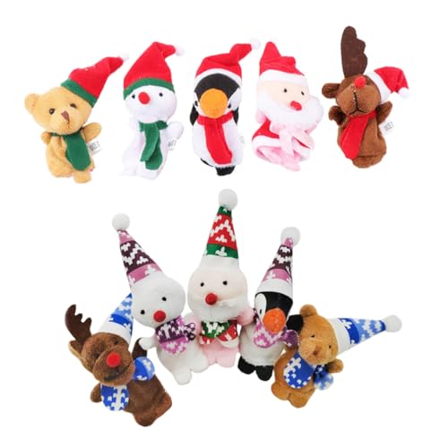 SOPOTUTU 10 Stück Teiliges Weihnachts Fingerpuppen mit Bunten Cartoon Figuren Tragbare Puppentheater Spielzeuge für Eltern Junge Mädchen Spiele und Kreative Geschichten zu Weihnachten SOPOTUTU 10 Stück Teiliges Weihnachts Fingerpuppen mit Bunten Cartoon Figuren Tragbare Puppentheater Spielzeuge für Eltern Junge Mädchen Spiele und Kreative Geschichten zu Weihnachten von SOPOTUTU