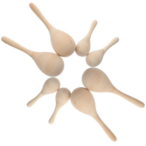 SOPOTUTU 12 Stück Teiliges Holz Maracas DIY Unlackierte Musikinstrumente für Handliche Rasseln zum Bemalen Stabile Percussion Instrumente für Musikalische Party Deko und Frühkindliche SOPOTUTU 12 Stück Teiliges Holz Maracas DIY Unlackierte Musikinstrumente für Handliche Rasseln zum Bemalen Stabile Percussion Instrumente für Musikalische Party Deko und Frühkindliche von SOPOTUTU