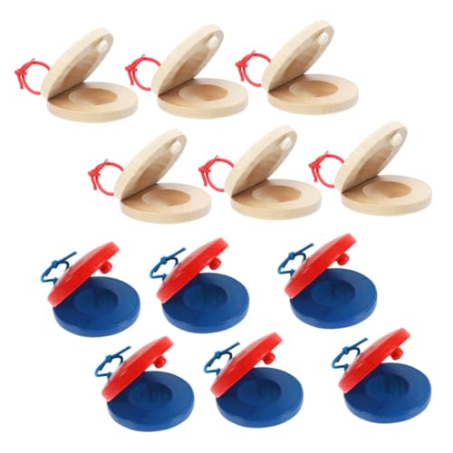 SOPOTUTU 12 Stück Teiliges Holzspielzeug Castagnetten Kindersicheres Percussion Instrument aus Glattem Schadstofffreiem Holz Tragbares Musikalisches Lernspielzeug für Rhythmus und SOPOTUTU 12 Stück Teiliges Holzspielzeug Castagnetten Kindersicheres Percussion Instrument aus Glattem Schadstofffreiem Holz Tragbares Musikalisches Lernspielzeug für Rhythmus und von SOPOTUTU