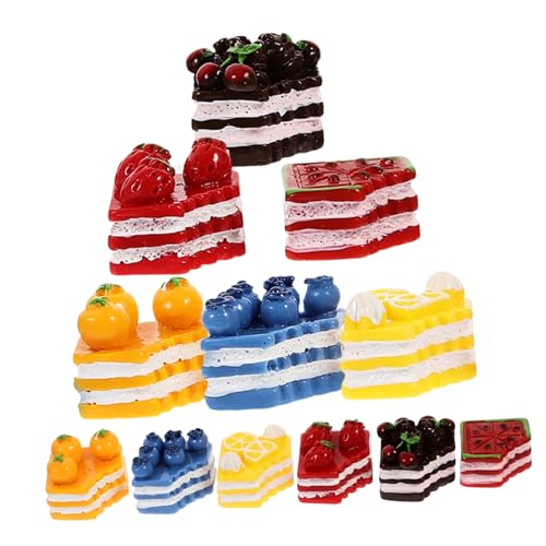 SOPOTUTU 12 Stück Teiliges Mini Dessert Modell Realistische Resin Kuchen Miniaturen DIY Tortendeko Zubehör Miniatur Küche Szene Dekoration Glatt für Spielküche und Bastelprojekte SOPOTUTU 12 Stück Teiliges Mini Dessert Modell Realistische Resin Kuchen Miniaturen DIY Tortendeko Zubehör Miniatur Küche Szene Dekoration Glatt für Spielküche und Bastelprojekte von SOPOTUTU