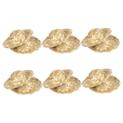 SOPOTUTU 12 Stück Teiliges Miniatur Strohhüte Handgefertigte Kleine Geflochtene Puppenhüte für DIY Bastelprojekte Partydekorationen Puppenhaus Zubehör Langlebig und Leicht SOPOTUTU 12 Stück Teiliges Miniatur Strohhüte Handgefertigte Kleine Geflochtene Puppenhüte für DIY Bastelprojekte Partydekorationen Puppenhaus Zubehör Langlebig und Leicht von SOPOTUTU