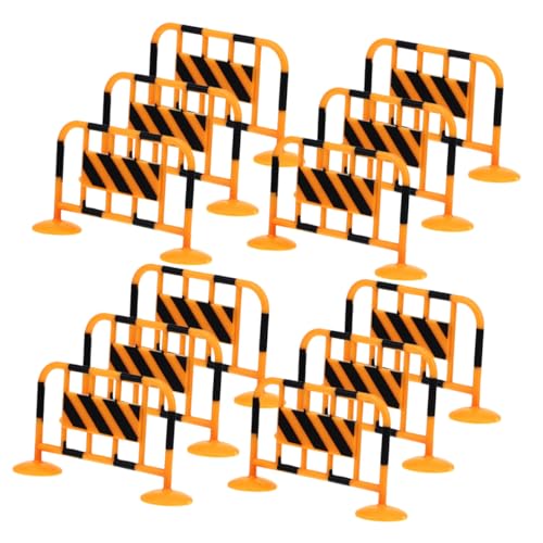 SOPOTUTU 12 Stück Teiliges Miniatur Verkehrsabsperrungs Leuchtend Orangefarbene Kleine Straßenbarrieren aus Leichtem Strapazierfähigem Resin für Modellbau Sandtisch Dekoration und SOPOTUTU 12 Stück Teiliges Miniatur Verkehrsabsperrungs Leuchtend Orangefarbene Kleine Straßenbarrieren aus Leichtem Strapazierfähigem Resin für Modellbau Sandtisch Dekoration und von SOPOTUTU