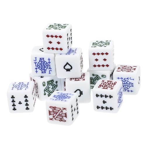 SOPOTUTU 12 Stück Teiliges Pokerwürfel Set Weiß Acryl Verschleißfestes Würfelspiel Partyzubehör Tragbar Leicht Für Kartenspiele und Partyspiele SOPOTUTU 12 Stück Teiliges Pokerwürfel Set Weiß Acryl Verschleißfestes Würfelspiel Partyzubehör Tragbar Leicht Für Kartenspiele und Partyspiele von SOPOTUTU
