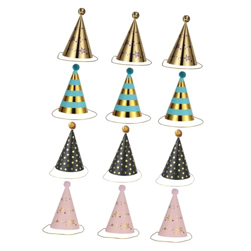 SOPOTUTU 12 Stück Teiliges Schicke Papierpartyhüte mit Goldprägung Kreative Geburtstagsmützen für Erwachsene Praktische Deko und Einzigartige Foto Requisiten für Feierlichkeiten SOPOTUTU 12 Stück Teiliges Schicke Papierpartyhüte mit Goldprägung Kreative Geburtstagsmützen für Erwachsene Praktische Deko und Einzigartige Foto Requisiten für Feierlichkeiten von SOPOTUTU